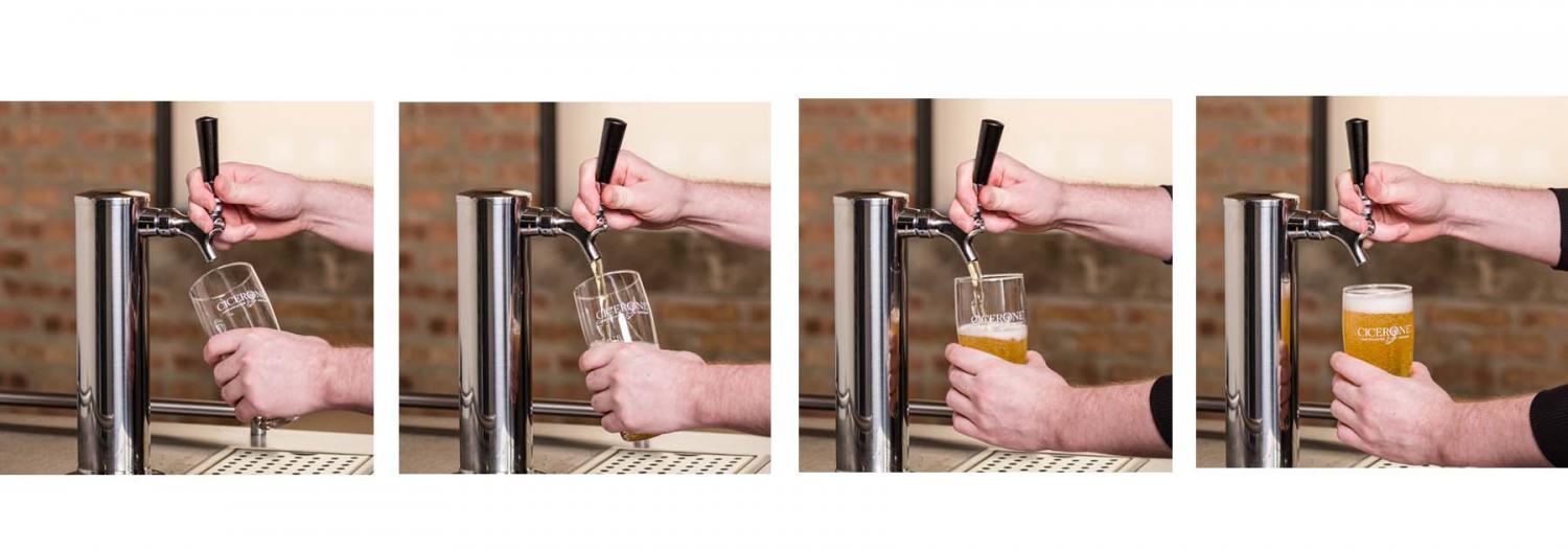 pouring draft beer